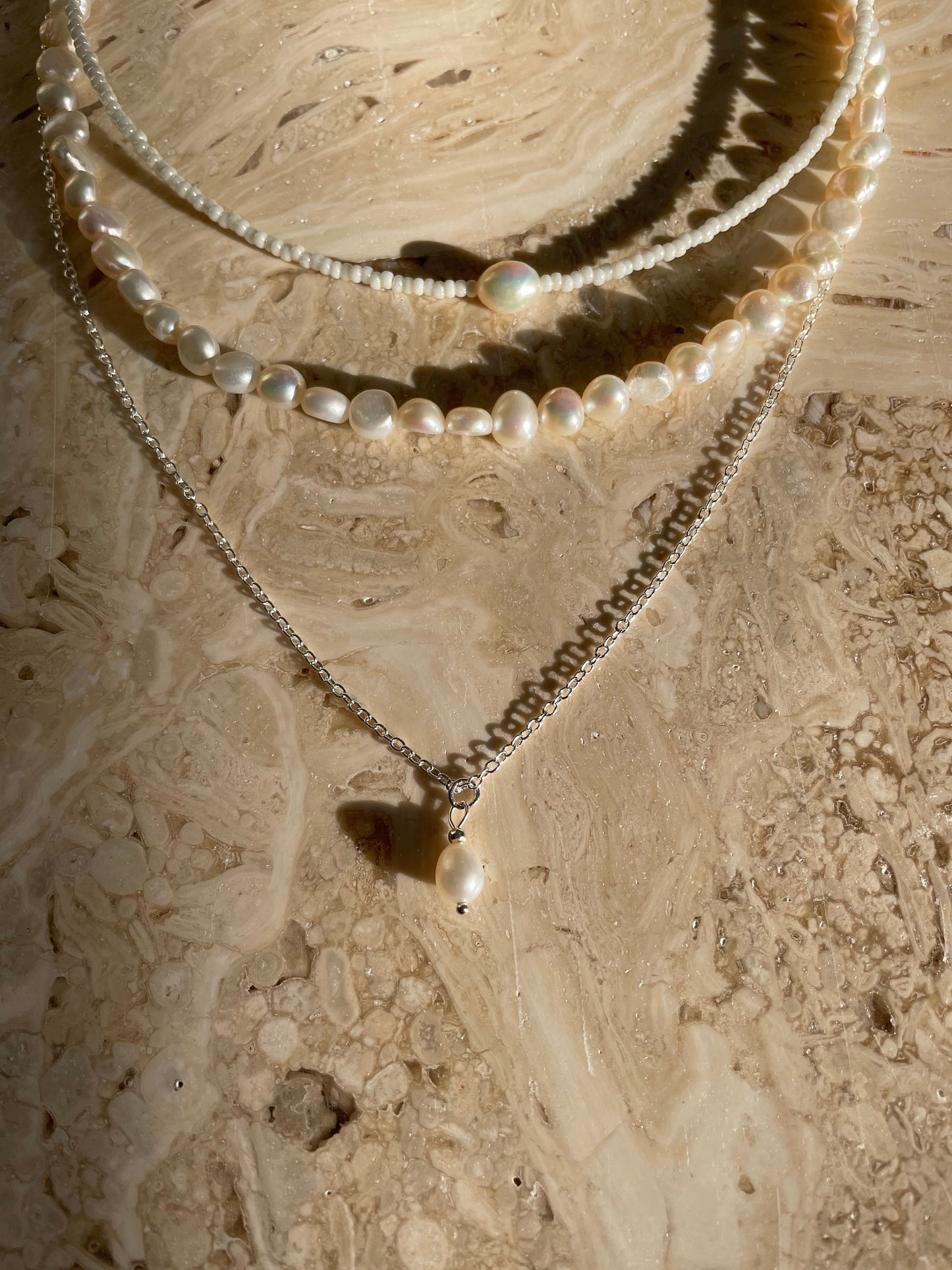 Sterling Silber Süßwasserperlen Halskette